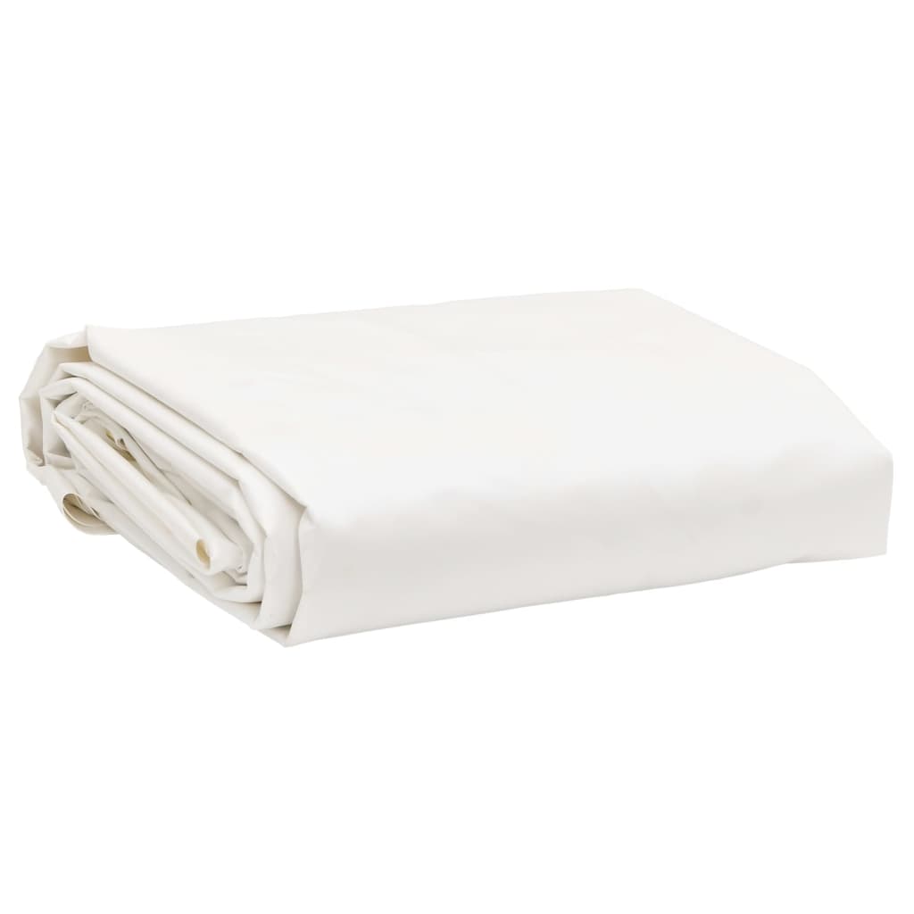 Tarpaulin 650 g/m² with Eyelets White