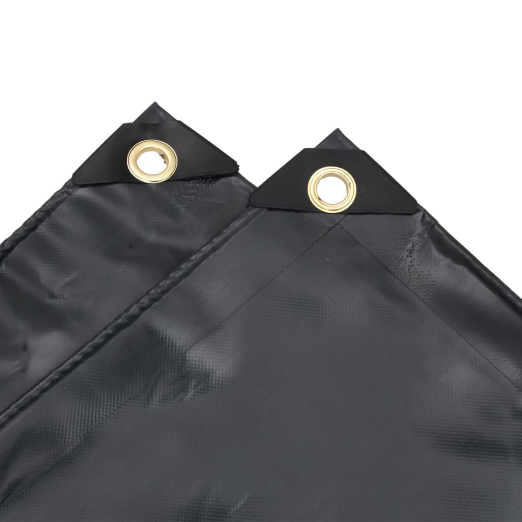 vidaXL Tarpaulin Black 1,5x2,5 m 650 g/m² 5