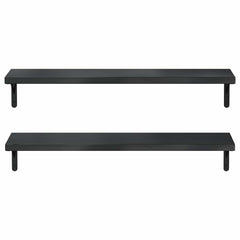 vidaXL Wall Shelves 2 pcs 100x23.5 cm Black Stainless Steel 5