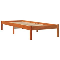 vidaXL Bed Frame without Mattress Wax Brown 90x200 cm Solid Wood Pine 3
