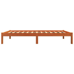vidaXL Bed Frame without Mattress Wax Brown 90x200 cm Solid Wood Pine 5