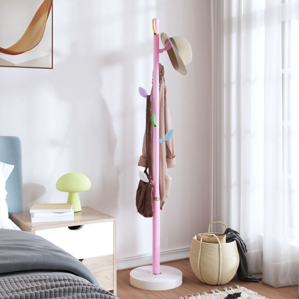 vidaXL Coat Stand Pink 172 cm Powder-coated Iron 3