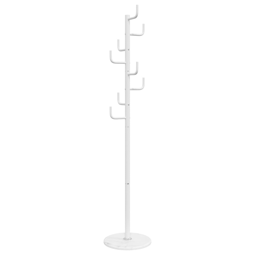 vidaXL Coat Stand White 183 cm Powder-coated Iron 2