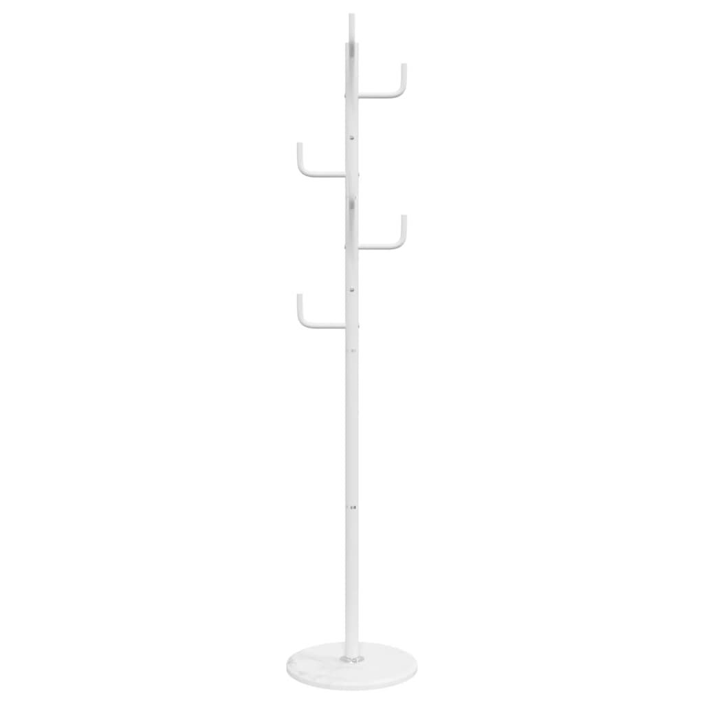 vidaXL Coat Stand White 183 cm Powder-coated Iron 4