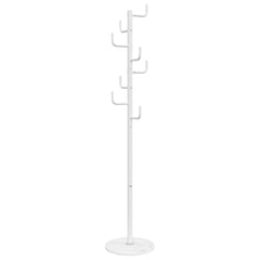 vidaXL Coat Stand White 183 cm Powder-coated Iron 6