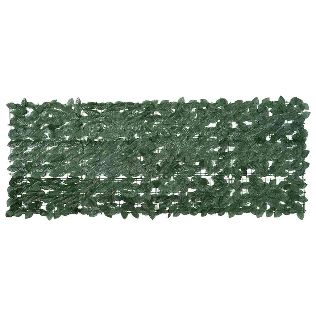vidaXL Balcony Screen with Dark Green Leaves 200x75 cm 1