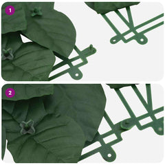 vidaXL Balcony Screen with Dark Green Leaves 200x75 cm 5