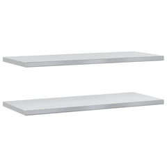 vidaXL Wall Shelves 2 pcs 100x40 cm Silver Stainless Steel 2