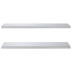 vidaXL Wall Shelves 2 pcs 100x40 cm Silver Stainless Steel 4