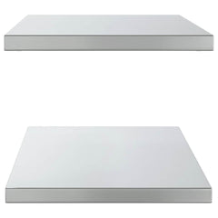vidaXL Wall Shelves 2 pcs 100x40 cm Silver Stainless Steel 5
