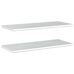 vidaXL Wall Shelves 2 pcs 100x40 cm Silver Stainless Steel 6