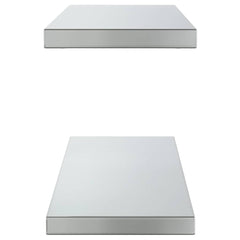 vidaXL Wall Shelves 2 pcs 75x23.5 cm Silver Stainless Steel 5