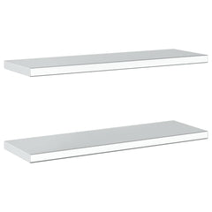 vidaXL Wall Shelves 2 pcs 75x23.5 cm Silver Stainless Steel 6