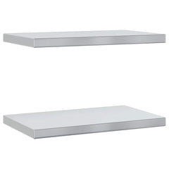 vidaXL Wall Shelves 2 pcs 50x30 cm Silver Stainless Steel 2