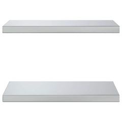 vidaXL Wall Shelves 2 pcs 50x30 cm Silver Stainless Steel 4