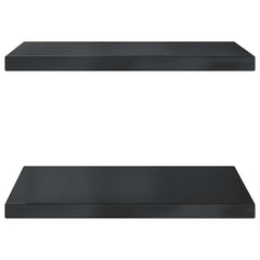 vidaXL Wall Shelves 2 pcs 50x40 cm Black Stainless Steel 4