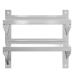 vidaXL 2-Tier Wall Shelf 50x30x48 cm Silver Stainless Steel 5
