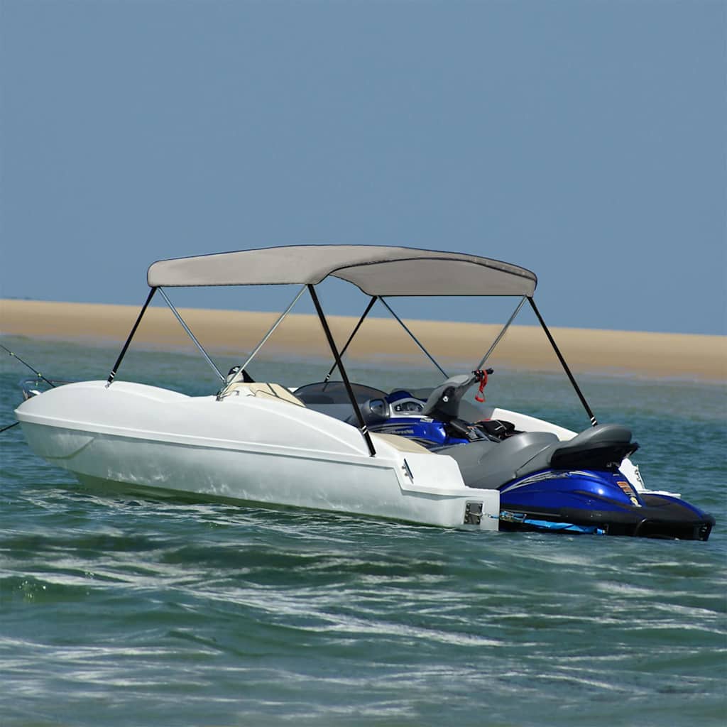 2 Bow Bimini Top Height 110 cm Grey 150 cm 120 cm