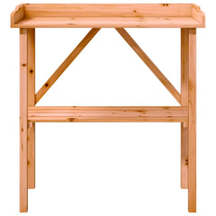 vidaXL Plant Table with Shelf Brown 78x38x82,5 cm Solid Wood Fir 4