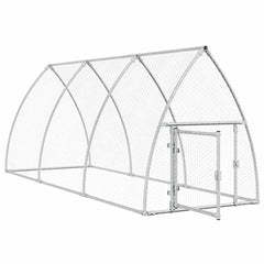 Chicken Cage Silver Galvanised Steel 300 x 105 x 120 cm