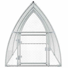 Chicken Cage Silver Galvanised Steel 300 x 105 x 120 cm