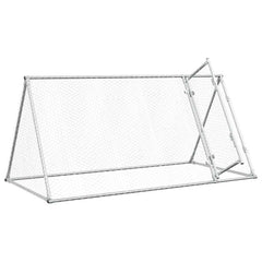vidaXL Chicken Cage Silver 200x105x91 cm Galvanised Steel 4