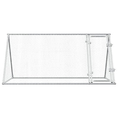 vidaXL Chicken Cage Silver 200x105x91 cm Galvanised Steel 5