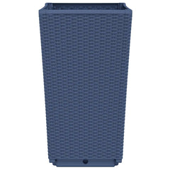 vidaXL Garden Planters 2 pcs Blue Grey 32.5x32.5x57 cm PP 5