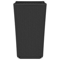 vidaXL Garden Planters 2 pcs Black 32.5x32.5x57 cm PP 6