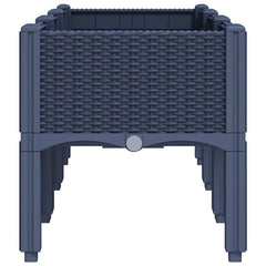 vidaXL Garden Planter with Legs Blue Grey 120x40x42 cm PP 4