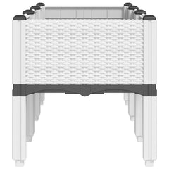 vidaXL Garden Planter with Legs White 120x40x42 cm PP 4