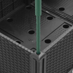 vidaXL Garden Planter with Trellis Black 120x40x142.5 cm PP 6