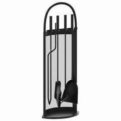 vidaXL 5 Piece Fireplace Tool Set 23x15x66 cm Steel 2
