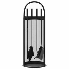 vidaXL 5 Piece Fireplace Tool Set 23x15x66 cm Steel 3