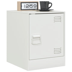 vidaXL Bedside Cabinet White 34.5x39x44 cm Steel 4