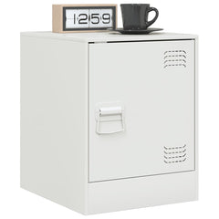 vidaXL Bedside Cabinets 2 pcs White 34.5x39x44 cm Steel 3