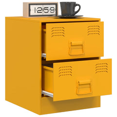 vidaXL Bedside Cabinets 2 pcs Yellow 34.5x39x44 cm Steel 4