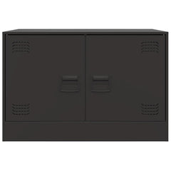 vidaXL TV Cabinets 2pcs Black 67x39x44 cm Steel 6