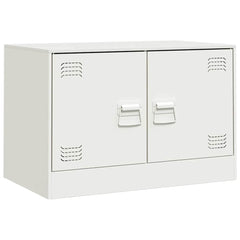 vidaXL TV Cabinet White 67x39x44 cm Steel 2