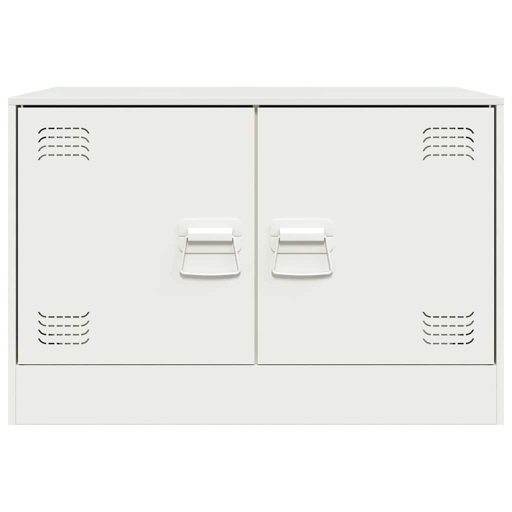 vidaXL TV Cabinet White 67x39x44 cm Steel 6