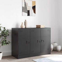 Sideboard 99x39x73 cm Steel Black
