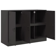 Sideboard 99x39x73 cm Steel Black