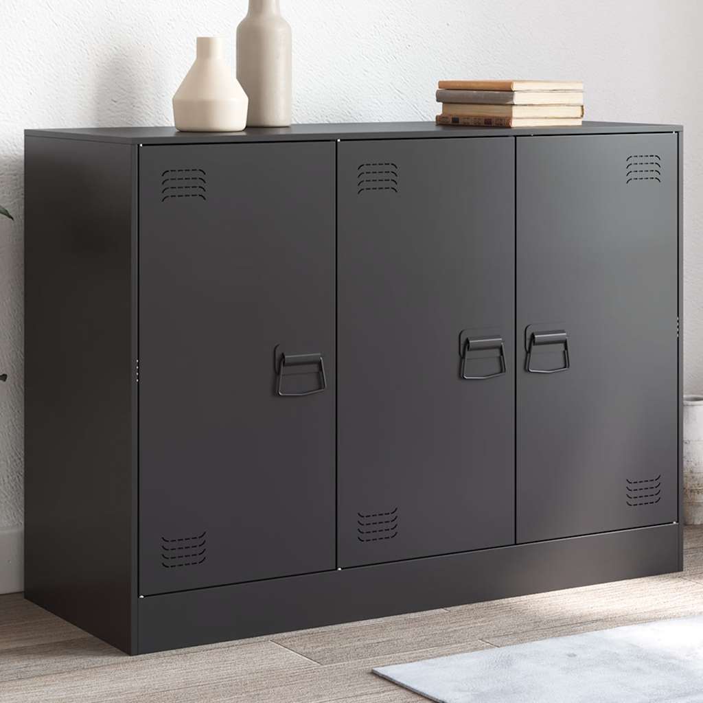 Sideboard 99x39x73 cm Steel Black