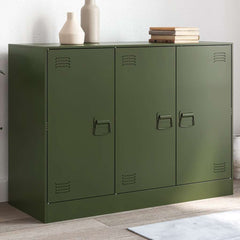 Sideboard 99x39x73 cm Steel Olive green