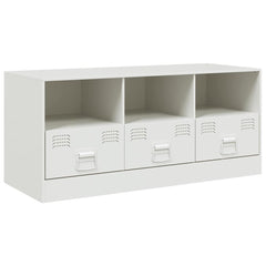 vidaXL TV Cabinet White 99x39x44 cm Steel 2