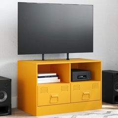 TV Cabinet 67x39x44 cm Steel Mustard yellow 1
