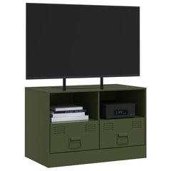 vidaXL TV Cabinet Olive Green 67x39x44 cm Steel 4