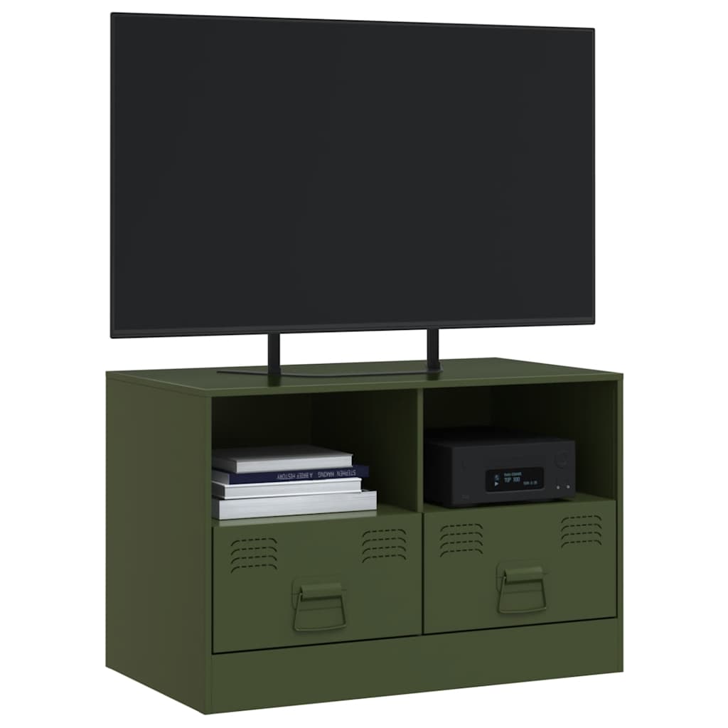 vidaXL TV Cabinet Olive Green 67x39x44 cm Steel 4