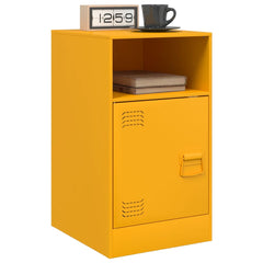 vidaXL Bedside Cabinets 2 pcs Mustard Yellow 34.5x39x62 cm Steel 3