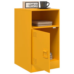 vidaXL Bedside Cabinets 2 pcs Mustard Yellow 34.5x39x62 cm Steel 4